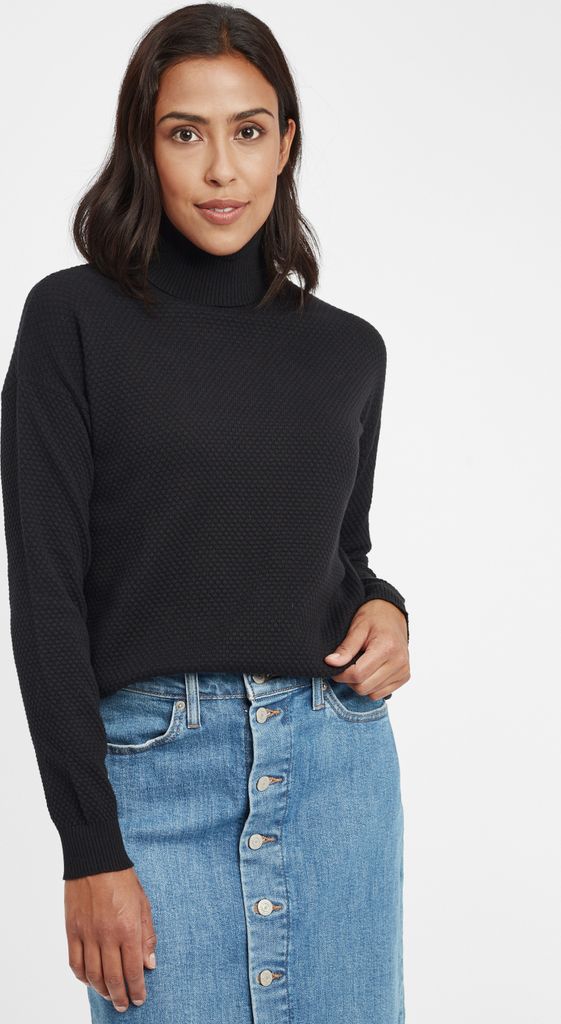 OXMO OXSina Damen Rollkragenpullover Pullover Pulli mit Rollkragen Rippbündchen 100% Baumwolle Regular fit