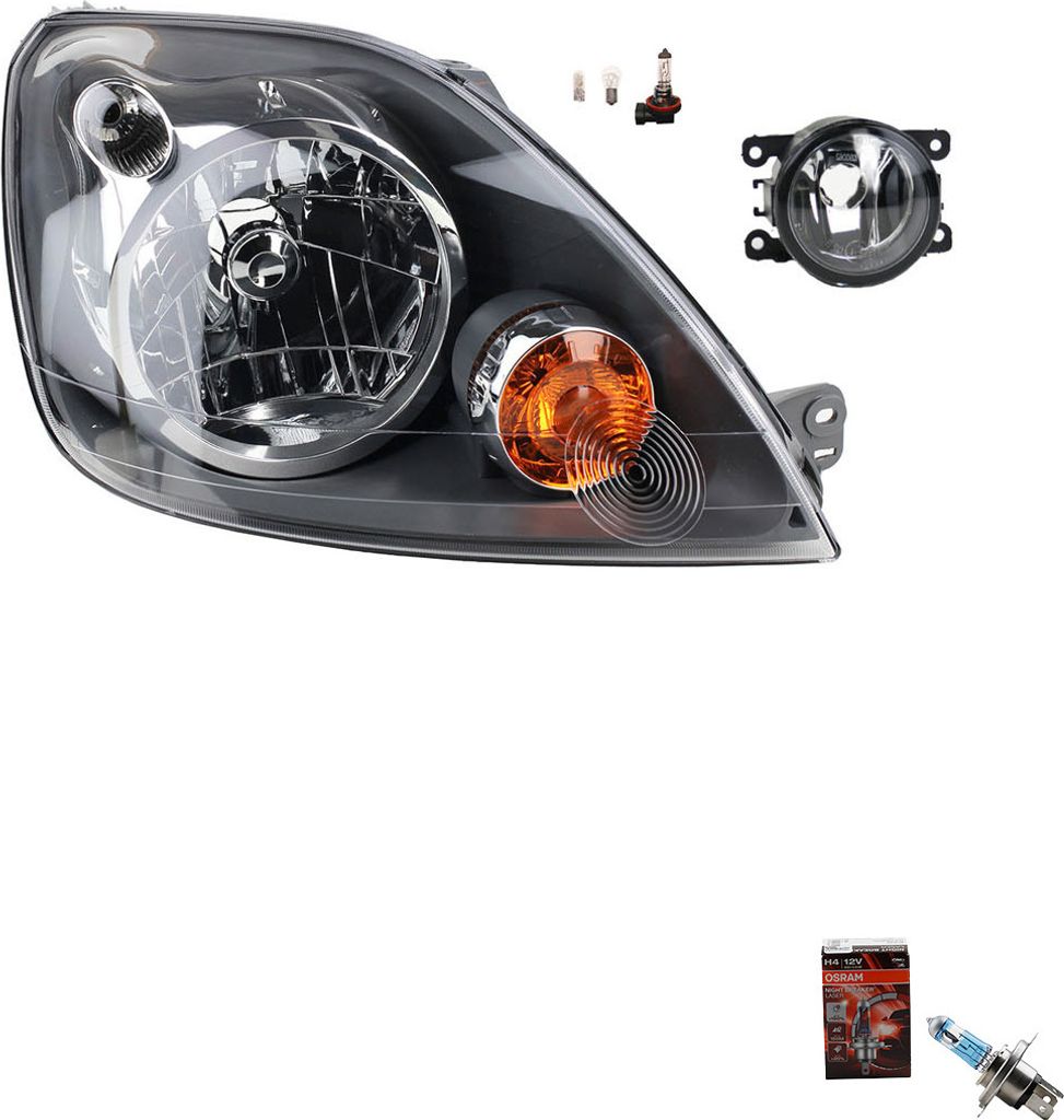 Johns, Scheinwerfer + Osram Night Breaker Laser passend für Ford Fiesta 02 10/05-09/08R 1415694 1363438 6S6113W029AD 6S6113W029CA 6S6113W029CD 820...