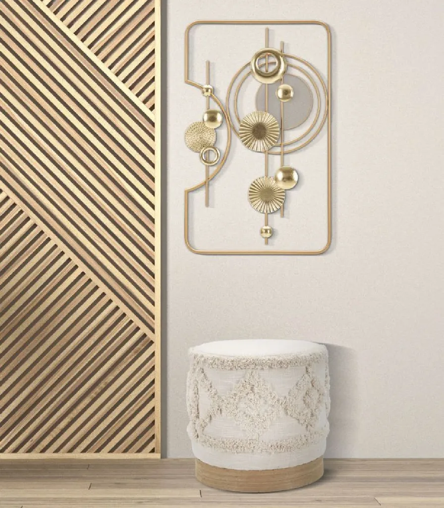 Panneau Décoratif Métal Or Pannello 80cm : Relief et Finition Luxe - 5