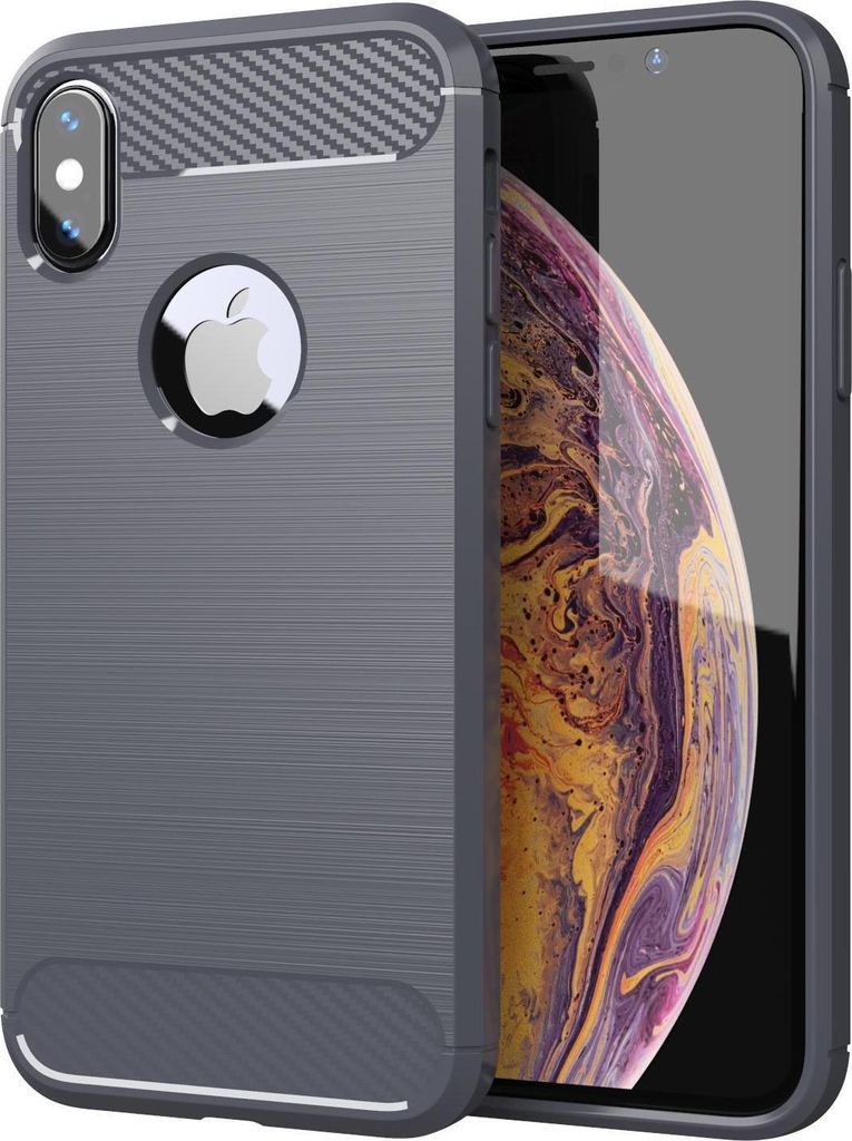 Cadorabo Hülle für Apple iPhone XS MAX in Grau Schutzhülle Produktbild 