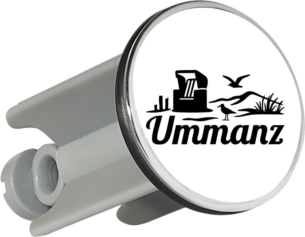 Huuraa Waschbeckenstöpsel Ummanz Strandmotiv 4cm höhenverstellbar Abflussstopfen Geschenkidee