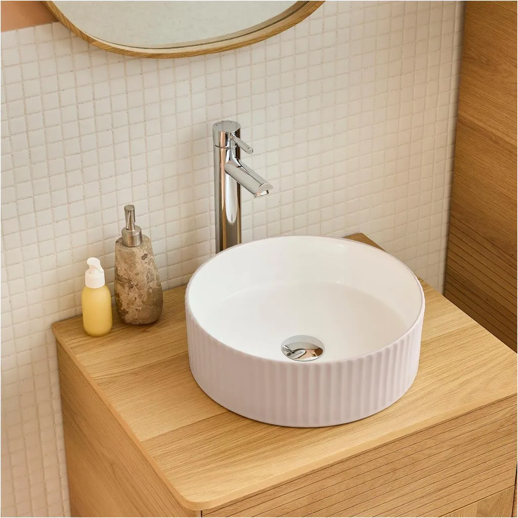 Lavabo Tondo NELA 36x36 per Bagno Spa | Design da Appoggio