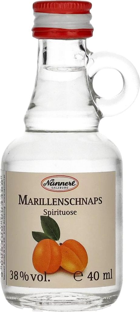 Nannerl MARILLENSCHNAPS 38% Vol. 0,04l im Henkel-Fläschchen