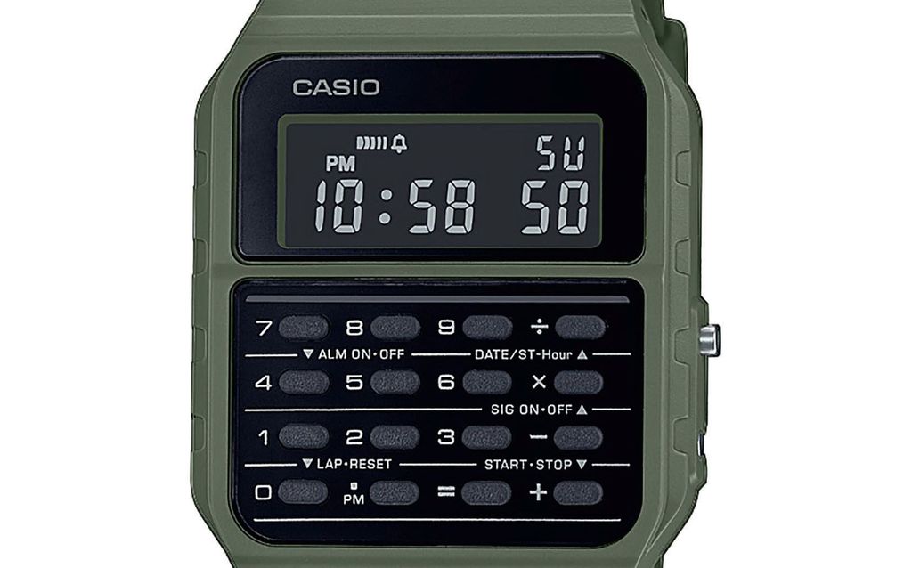 Casio Vintage Taschenrechner-Armbanduhr grün | Kaufland.de