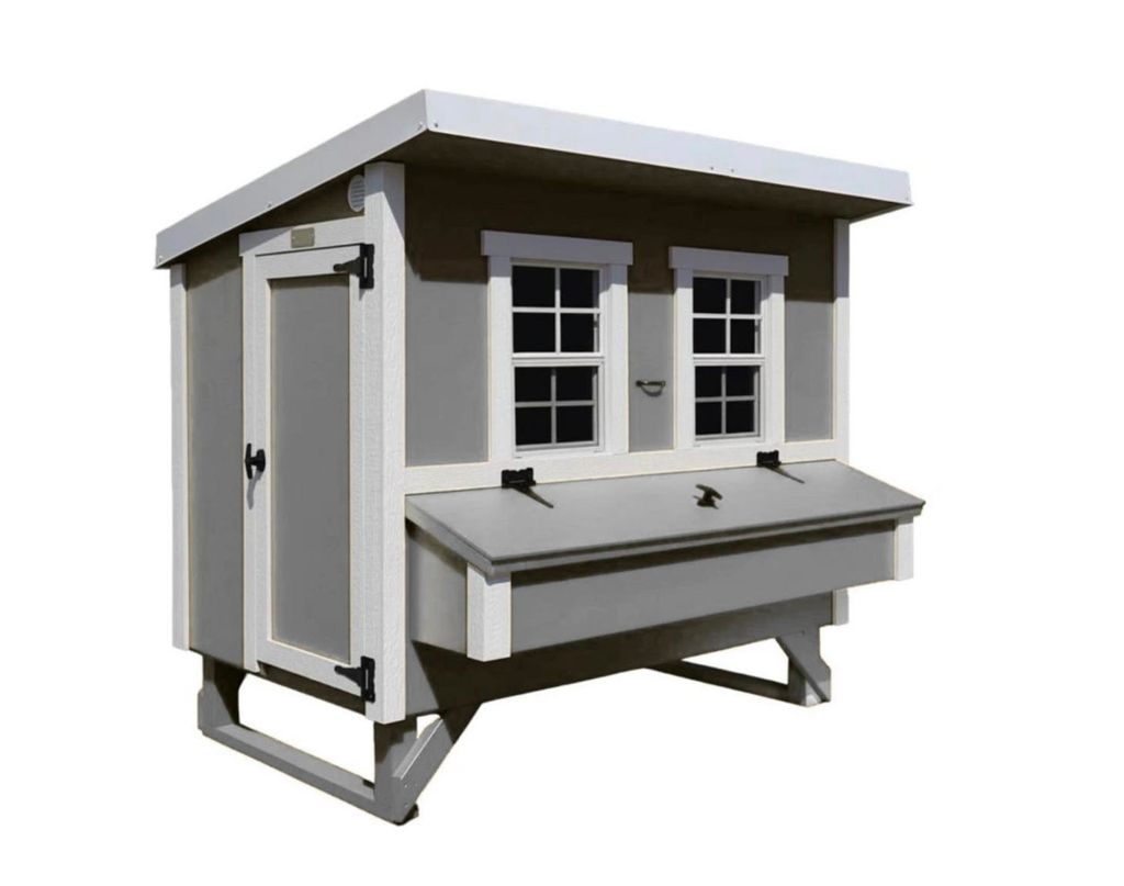 Großer Hühnerstall EZ Chicken Home Grau, 2,85 m² - Produktbild 