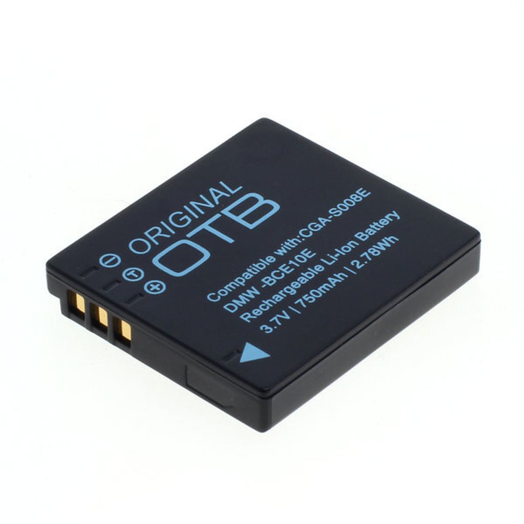OTB Akku kompatibel zu Panasonic DMW-BCE10E/CGA-S008 / Produktbild 