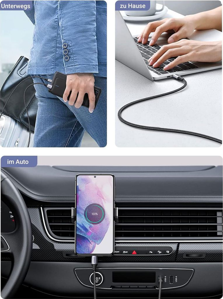 UGREEN USB-C To USB-A Cable Black 1M Produktbild 20