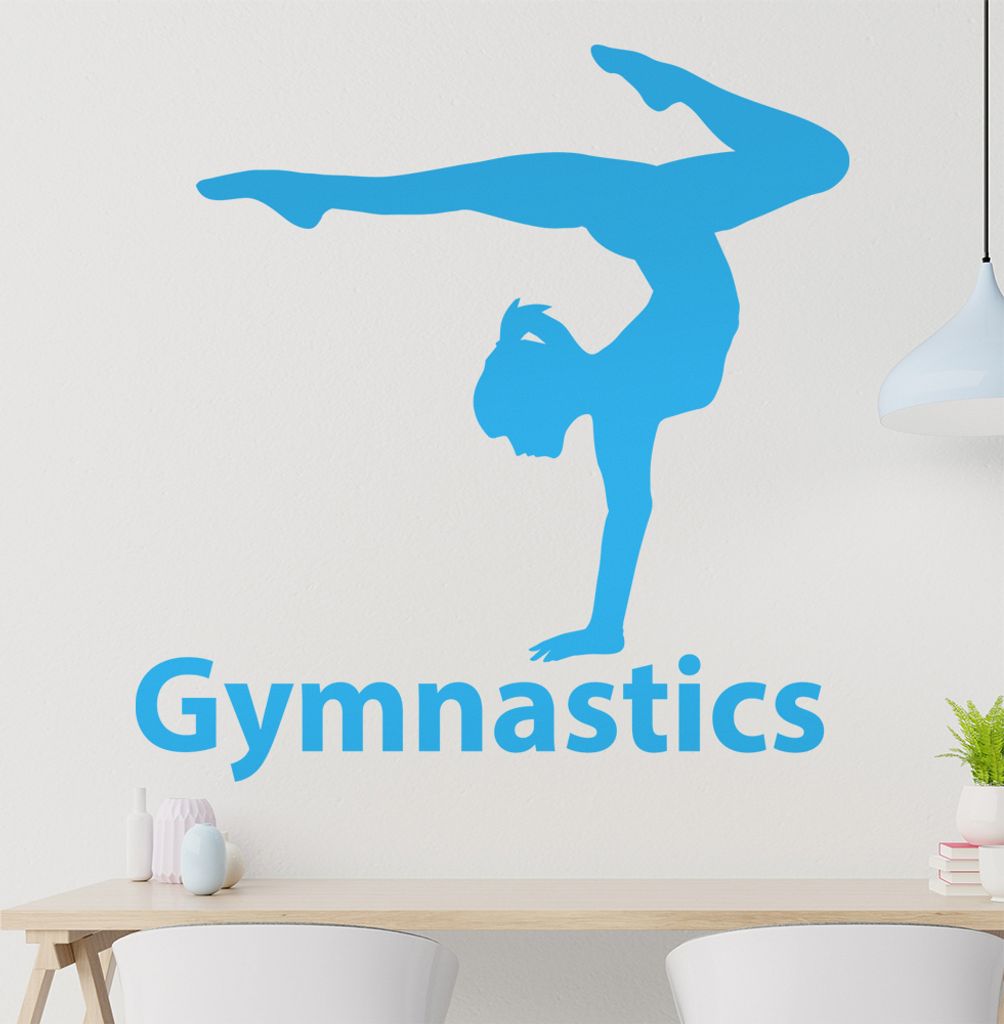 Gymnastics Wandtattoo in 6 Größen - Wandaufkleber Wall Sticker - Dekoration, Küche, Wohnzimmer, Schlafzimmer, Badezimmer
