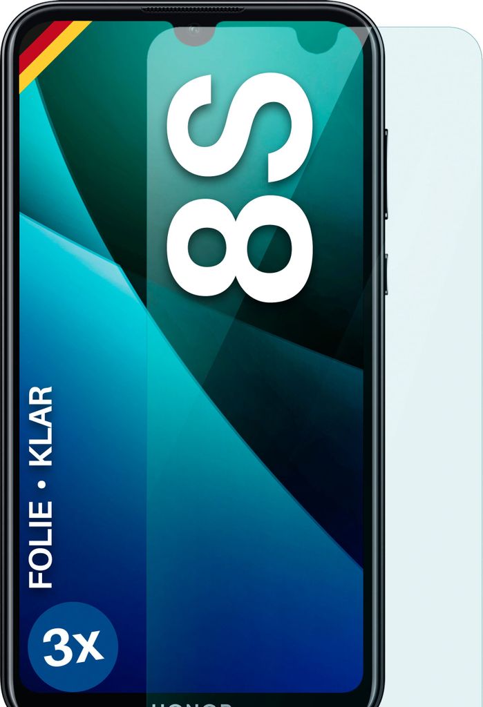 moex® 3x Schutzfolie kompatibel mit Honor 8S - Produktbild 