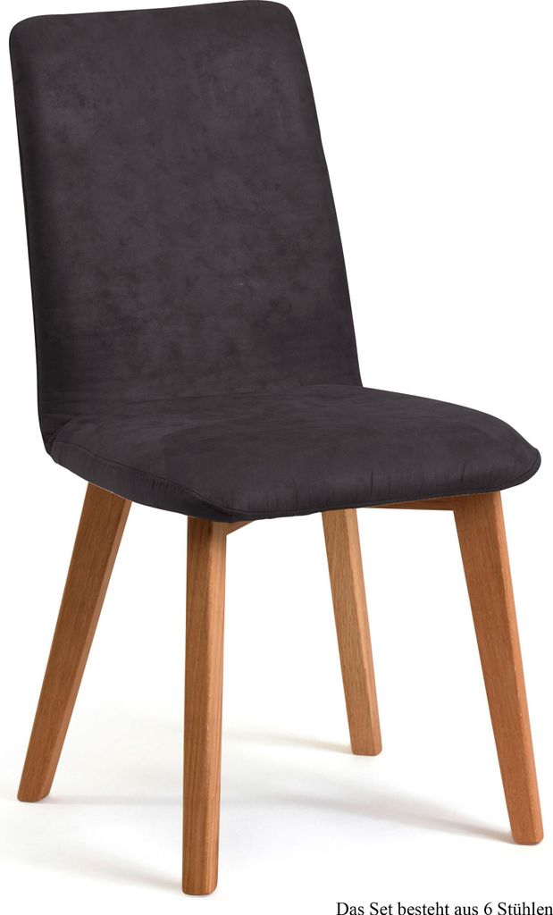 Esszimmerstuhl (6er-Set) Darci 47x92x60 Eiche geölt/Espresso