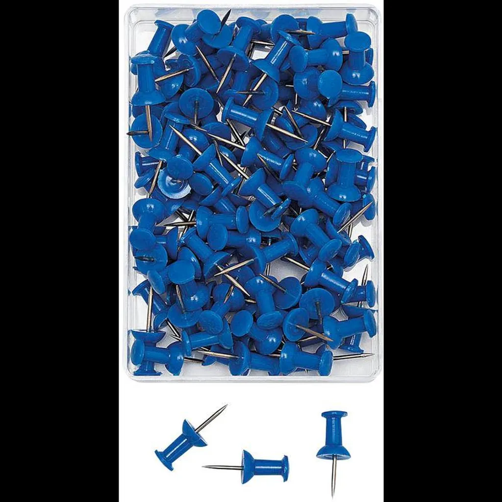 Puntine Wedo 54203 Blu Diabolo - Confezione 100 Unità per Ufficio