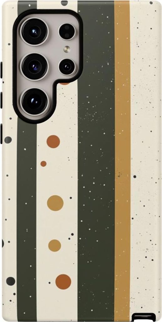 Retro-Streifen und Punkte – Hülle Kompatibel mit Samsung Galaxy S24 Ultra