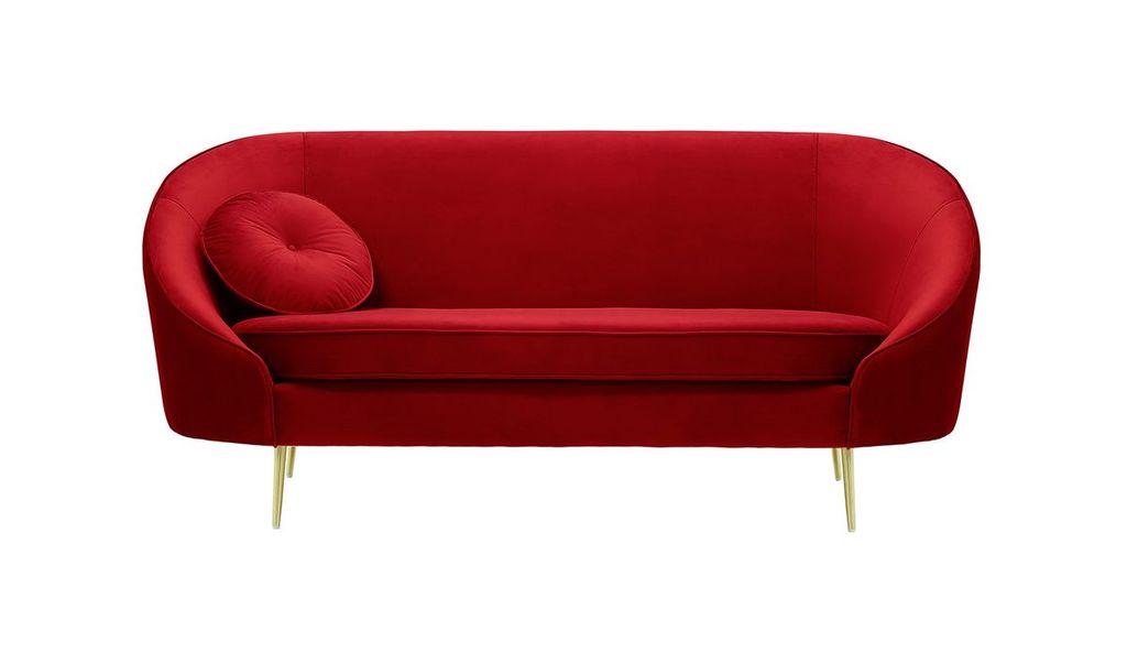 SLF24 - 2,5-Sitzer Sofa Kooper - rot - Velluto 7