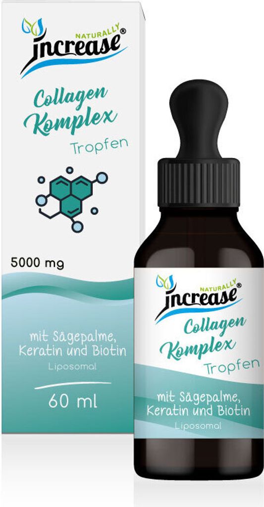 Liposomale Collagen Tropfen hochdosiert - (150.000mg Collagen pro Packung) 5000mg Collagen pro Tagesdosis mit 10.000μg Biotin und 1000μg Keratin