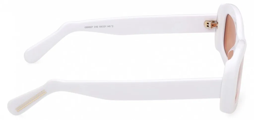 Lunettes de soleil blanches GCDS GD0027 monture unie design moderne