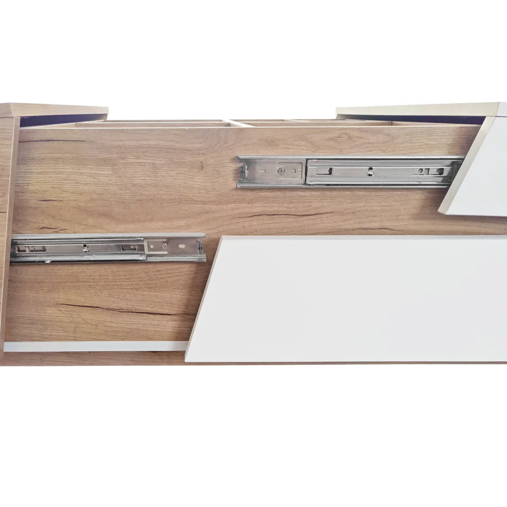 Merax Table Basse avec Rangement Caché et Plateau Extensible de 120cm - 5