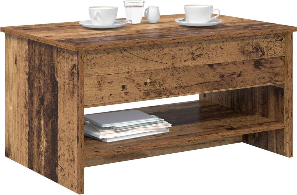 "Winterschlussverkauf "Couchtisch - CLORIS - Wohnzimmertisch - Robust und langlebig - Altholz 80 x 50,5 x 41,5 cm Holzwerkstoff - NeuMöbel9640128