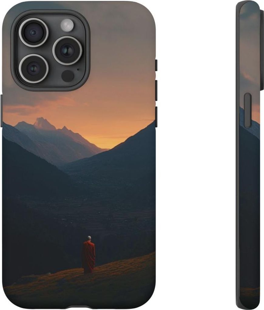 Mönch im Bergtal bei Tagesanbruch – Hülle Kompatibel mit iPhone 15 Pro Max
