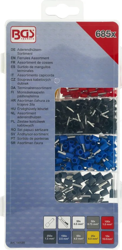 Offerta Assortimento Ghiera Isolato 685pz - Kit Cablaggio Universale