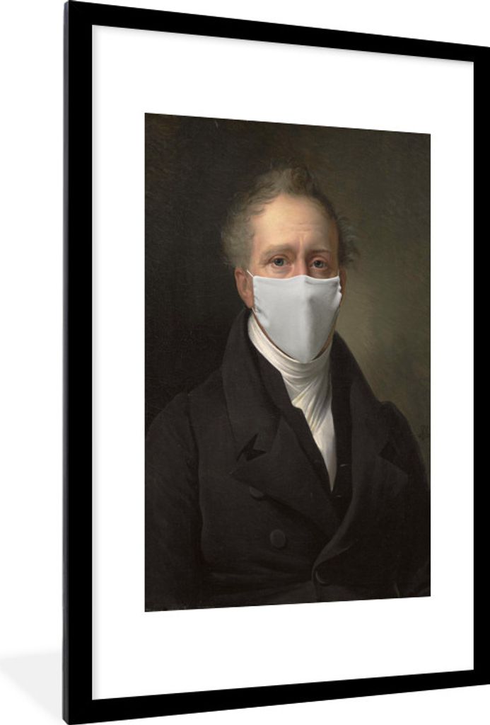 MuchoWow MuchoWow Gerahmtes Poster Daniel Francis Schas - Dubois Drahonet - Mundkapsel 60x90 cm - Poster mit zchwarzem Bilderrahmen - Dekoratio...