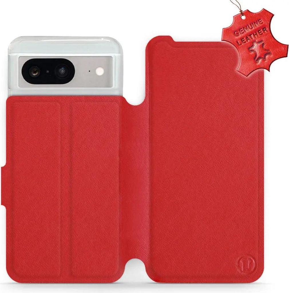 Echtleder Handyhülle für Google Pixel 8, Mobiwear Leather, Rot