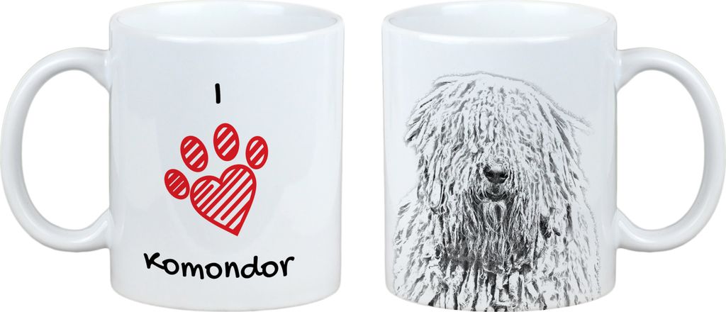 Komondor - Tasse mit Hund, entzückende Tasse mit Grafik, Geschenk mit Ihrem Foto von der Marke Art-Dog