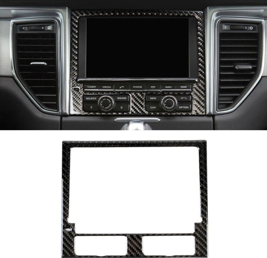 Carbon Fiber Car Navigation Dekorative Aufkleber für Porsche Macan