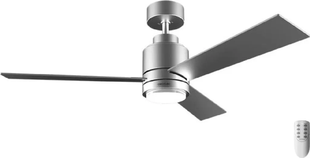 Ventilateur de Plafond Design Noir avec Lampe LED et Moteur Silencieux 30W