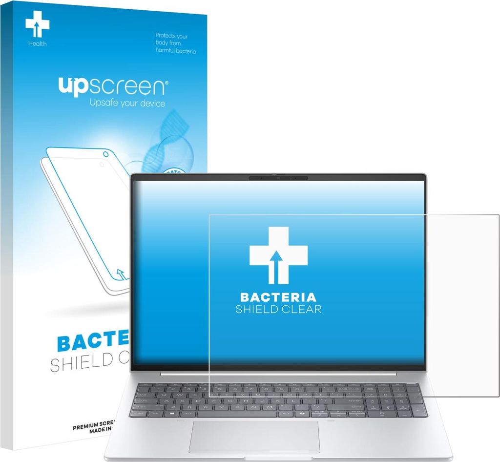 upscreen Schutzfolie für HP EliteBook 8 G1i 16" Displayschutz Displayschutzfolie Folie Klar antibakteriell