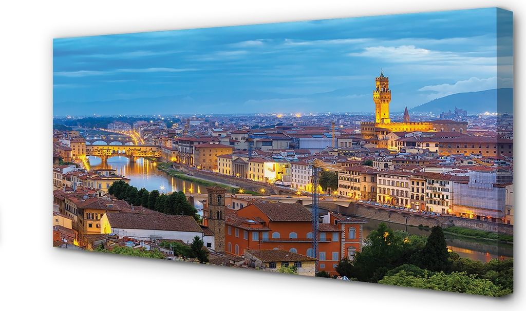 Leinwandbild 120x60 Wandkunst Italien Sunset Panorama
