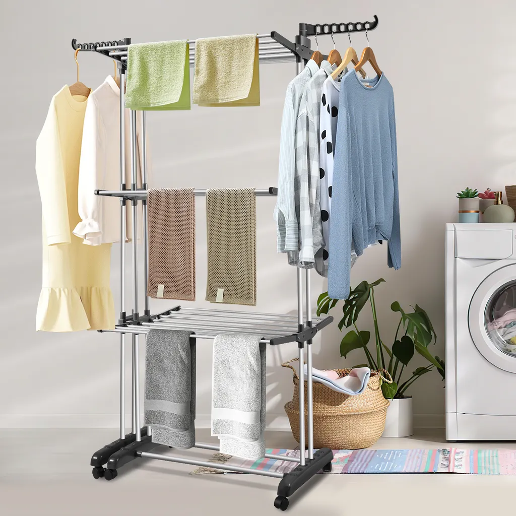 Stendibiancheria Verticale Jopassy 170 cm Grigio | Salvaspazio Mobile