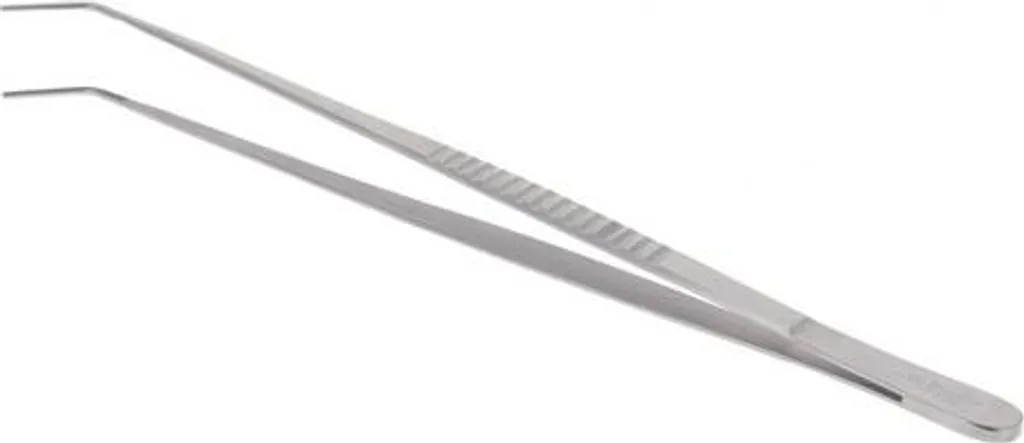 De Buyer Pince de présentation coudée 35 cm en acier inoxydable robuste