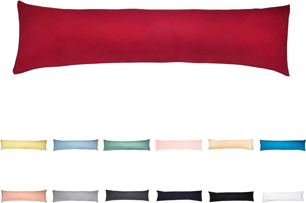 Jersey Kissenbezug 40x145 cm 100% Baumwolle Kopfkissenhülle Bettkissenbezug Kopfkissenbezug superweich Kissenbezug Kirschrot