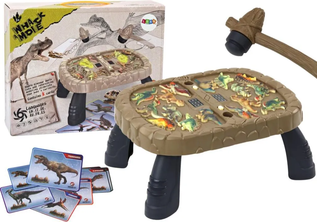 Jouet de martelage Dinosaure Whac-a-mole avec Musique et Lumières LED