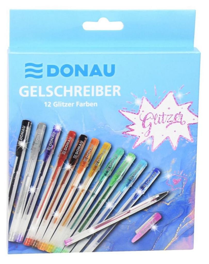 Żel w rolce Donau, zestaw kolorów brokatu, 12 szt. Zdjęcie produktu 