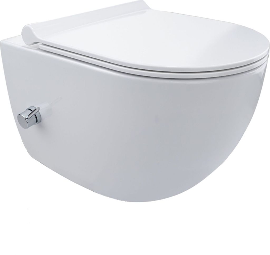 Miska WC MONESI, z funkcją bidetu, ceramiczna, biały połysk Zdjęcie produktu 