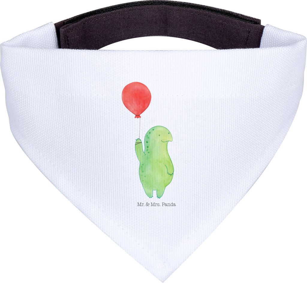Mr. & Mrs. Panda Hunde-Halstuch Schildkröte Luftballon - Weiß - Geschenk, Mutausbruch, Ballon, Hundehalstuch, Halstuch Für Hunde, Dreieckstuch, ...