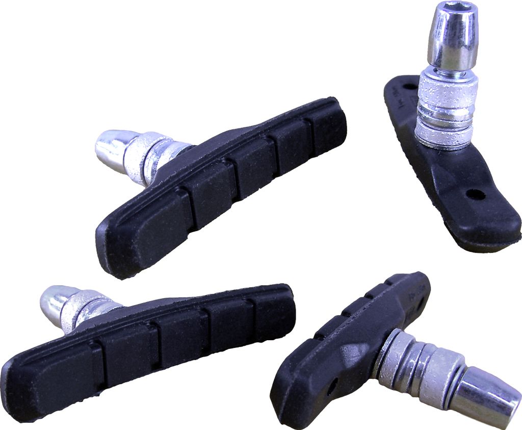 2 Paar Bremsbeläge Promax V-Brake schwarz 70 mm asymmetrisch schraub für Alufelge