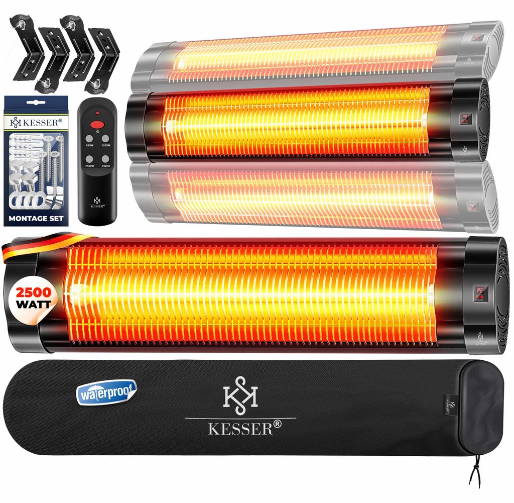 KESSER® Infrarotstrahler 2500W Infrarot Heizstrahler mit Produktbild 