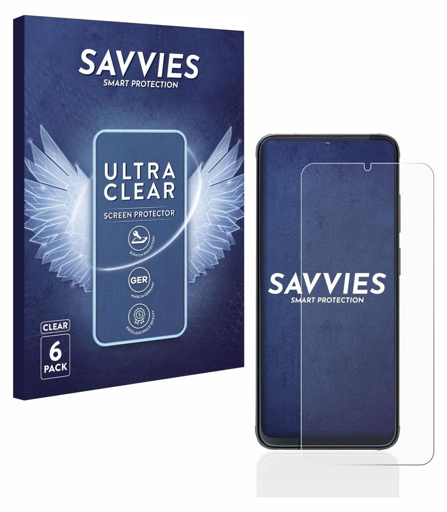 A product box and a screen protector on a phone.