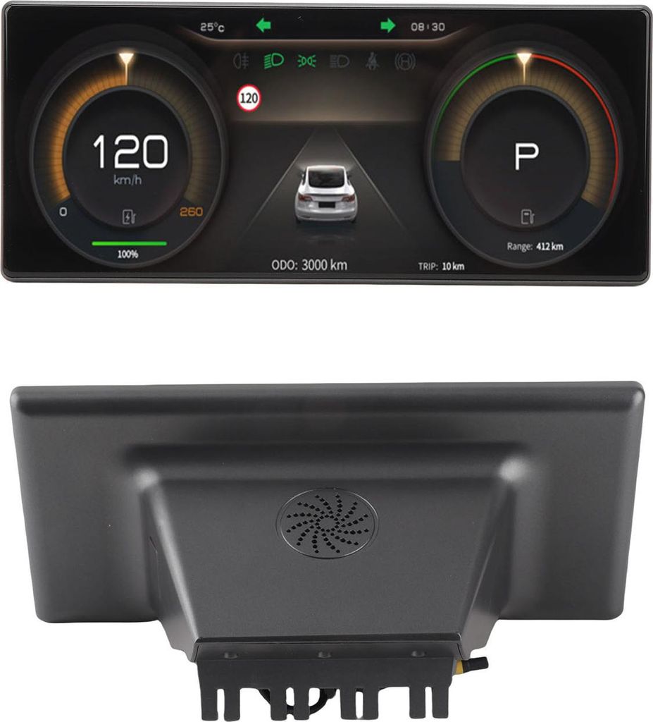 9-Zoll-IPS-Bildschirm Auto-Armaturenbrett-Display HUD LCD-Instrumentencluster-Ersatz für Tesla Model 3 Y Intel Atom-Prozessor