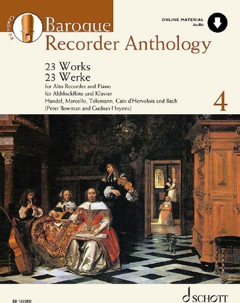 Baroque Recorder Anthology, Vol. 4 - 23 Works for Alto Recorder and Piano with Access to Online Audio