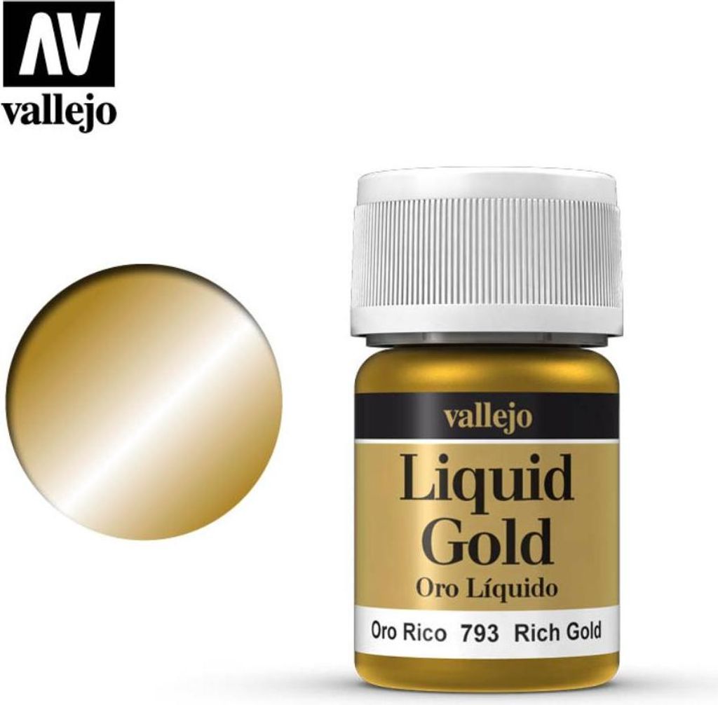 Vallejo 70.793, Gold, Farbe auf Alkoholbasis, Flüssigkeit, Produktbild 