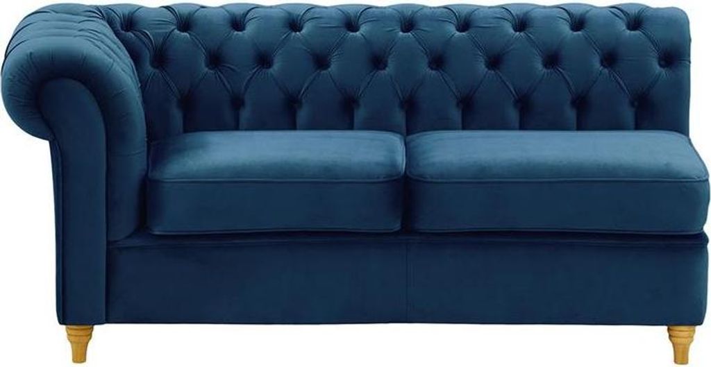 Chesterfield Modul - Zweisitziges Seitenelement, links (2L)-Velluto 11-like oak