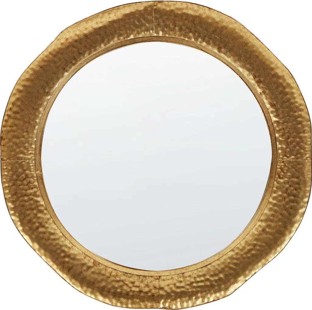 Miroir mural en métal 78 cm or Mercy Lumarko - Miroir rond design chic