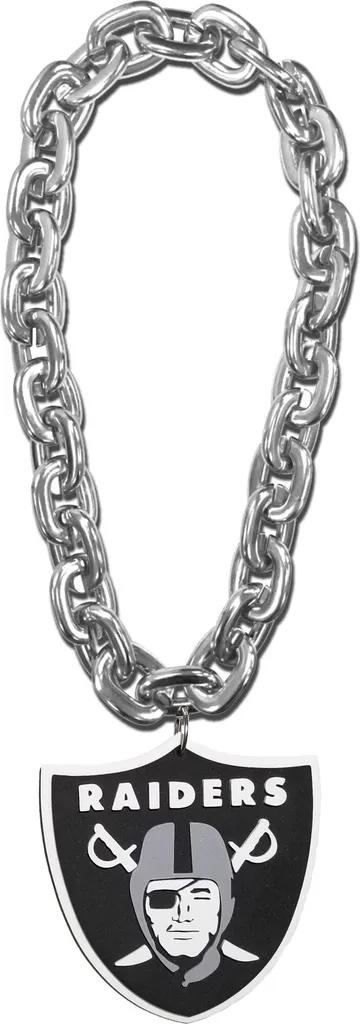 Collier de fan XXL Las Vegas Raiders 3D FanFave - Accessoire NFL noir
