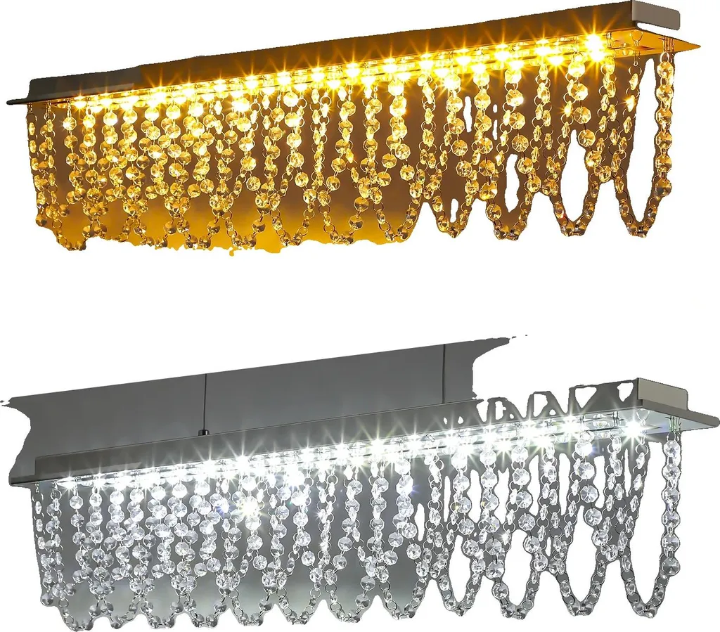 Lustre LED dimmable avec télécommande blanc 90x11x150cm ajustable