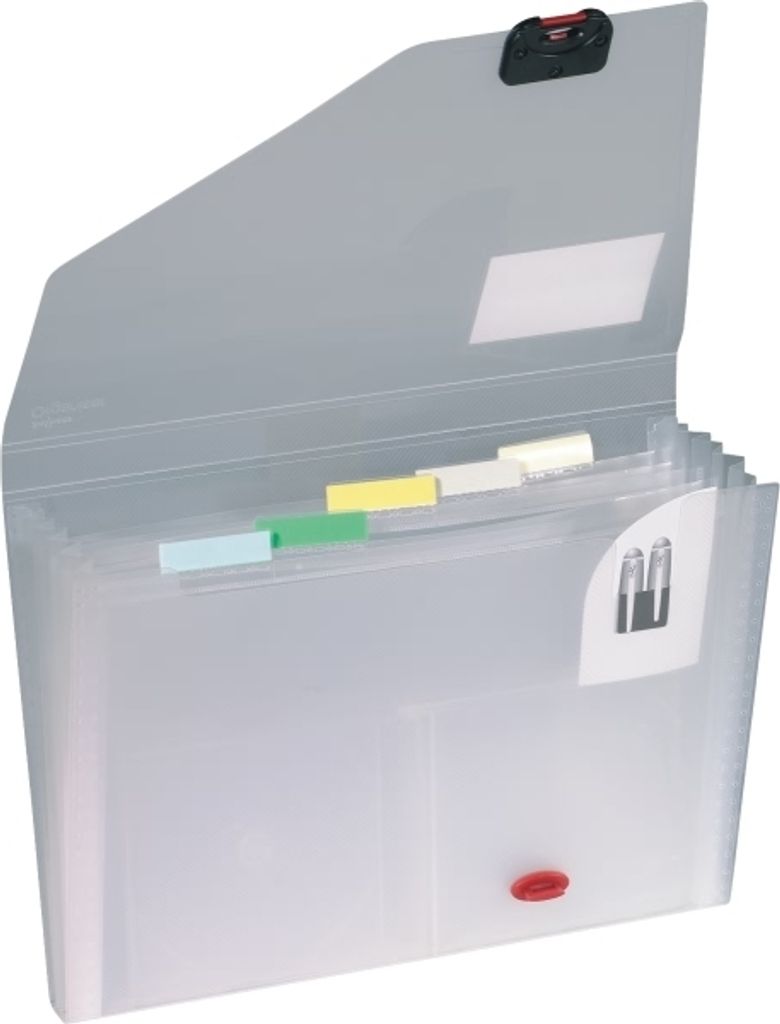 Fächermappe A4 PP 6 Fächer transparent.
