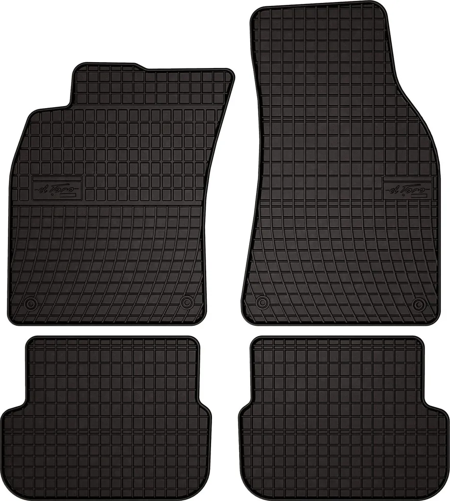 Tappetini Auto Gomma Neri per Audi A6 C6 (06-11) | Set 4 Pezzi