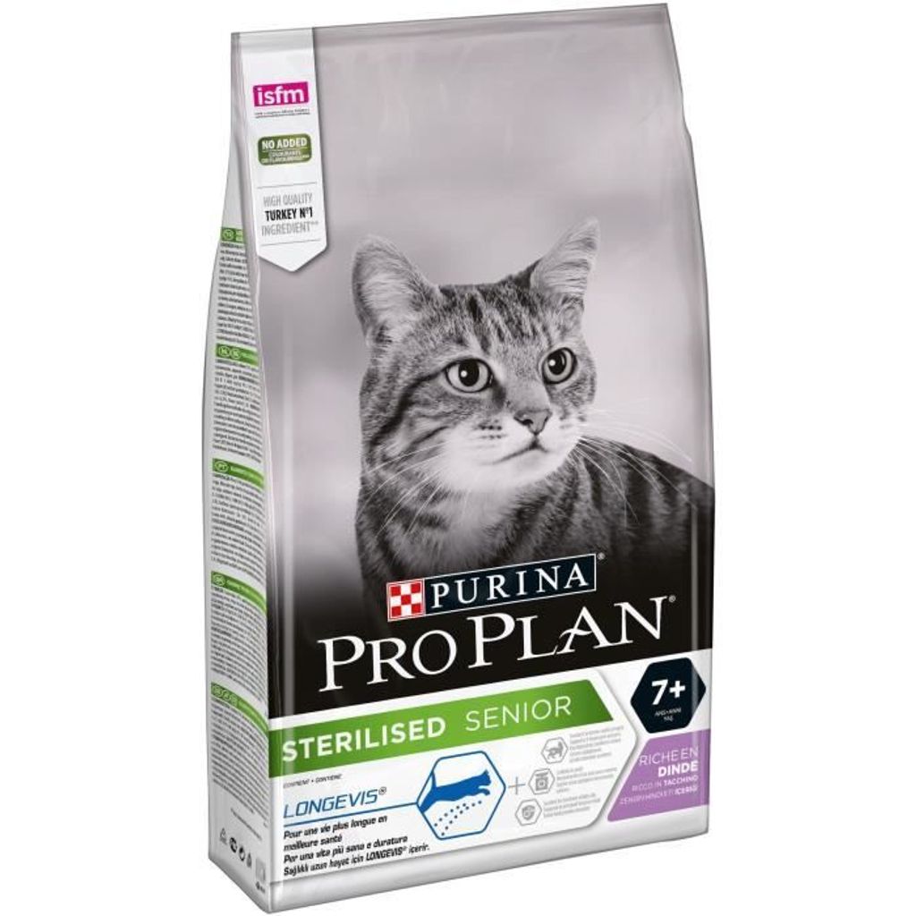 Purina Pro Plan Sterilised Senior 7+ Longevis reich an Pute – 1,5 kg – Katzenfutter